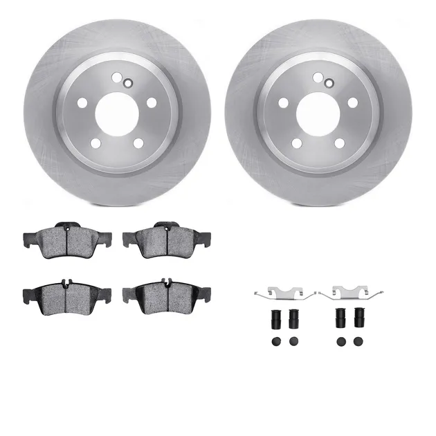 R1 Concepts WFWH1-63115 E- Line Series Brake Rotor W/ Ceramic Brake Pads & Hdw